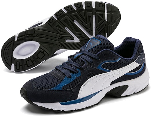 Puma Axis Plus Suede Low-top Running Shoes White/Blue 370286-06 Purchase Puma Axis Plus Suede Low-top Running Shoes White/Blue 370286-06