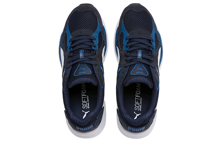 Lookbook Puma Axis Plus Suede Zapatillas Running Bajas Blancas/Azules 370286-06