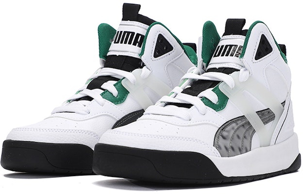 Puma Unisex Backcourt Mid Cyber Week Sneakers White/Green 381129-03 Lookbook Puma Unisex Backcourt Mid Cyber Week Sneakers White/Green 381129-03