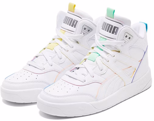 Puma Backcourt Mid Rainbow Splicing Casual Shoes White 368872-01 Lookbook Puma Backcourt Mid Rainbow Splicing Casual Shoes White 368872-01