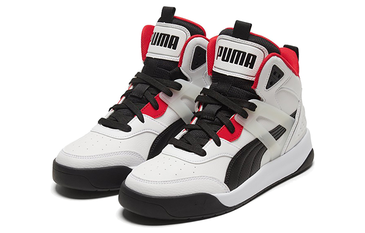 Shop Puma Backcourt Mid 'White Black Red' 374139-01