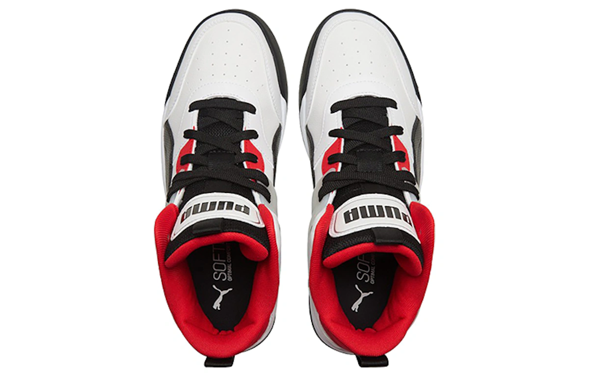 Puma Backcourt Mid 'White Black Red'