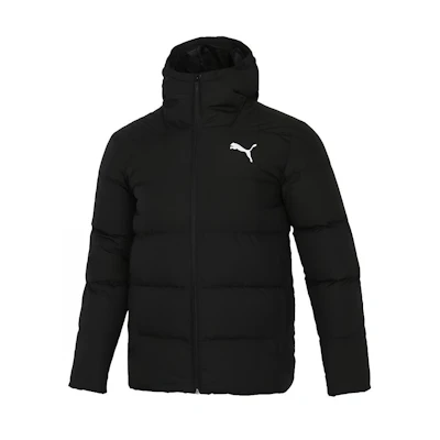 PUMA Basic Down Jacket Quilted Lightweight Hooded Winter Coat Black Men’s. 534936-01