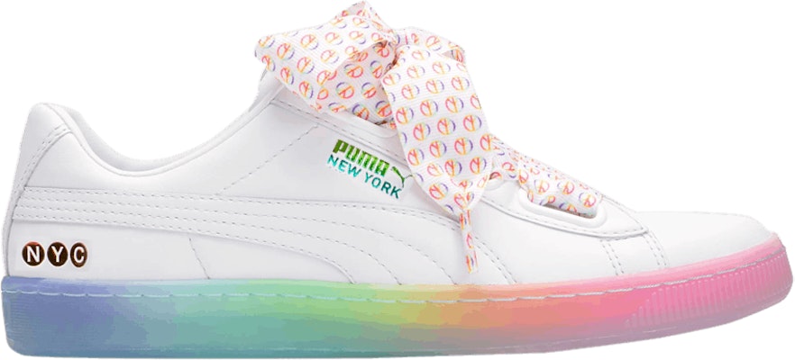 Puma basket top heart orange