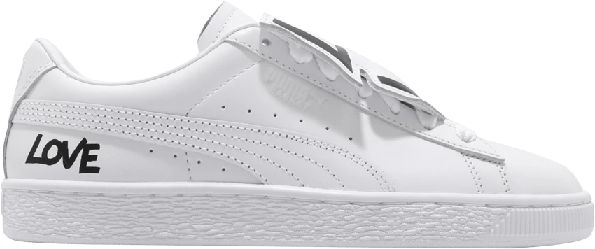 Women Puma Basket Badge HNDWRTTN White 370190 01