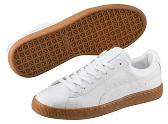 Puma basket white sales gum