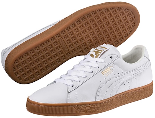 Puma Basket Classic Gum Deluxe 'Putih Emas' 366612-02 Purchase Puma Basket Classic Gum Deluxe 'Putih Emas' 366612-02