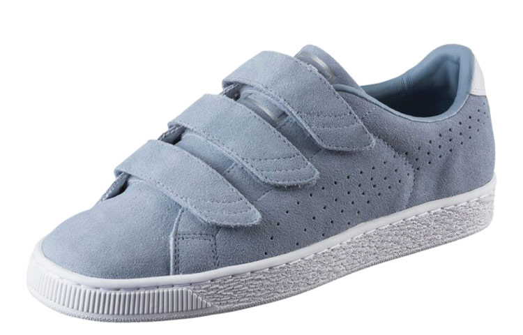 Lookbook プーマ バスケット クラシック ストラップ グレーブルー 362568-02