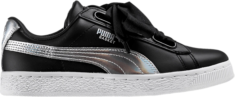 Women Puma Basket Heart Explosive Black 363626 01 363626 01