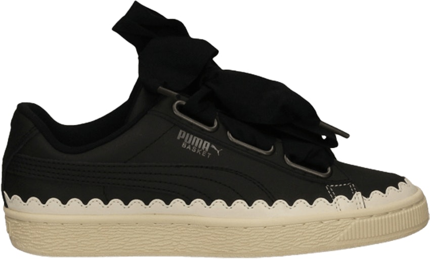 Women Puma Basket Heart Scallop Black 366979 03 366979 03