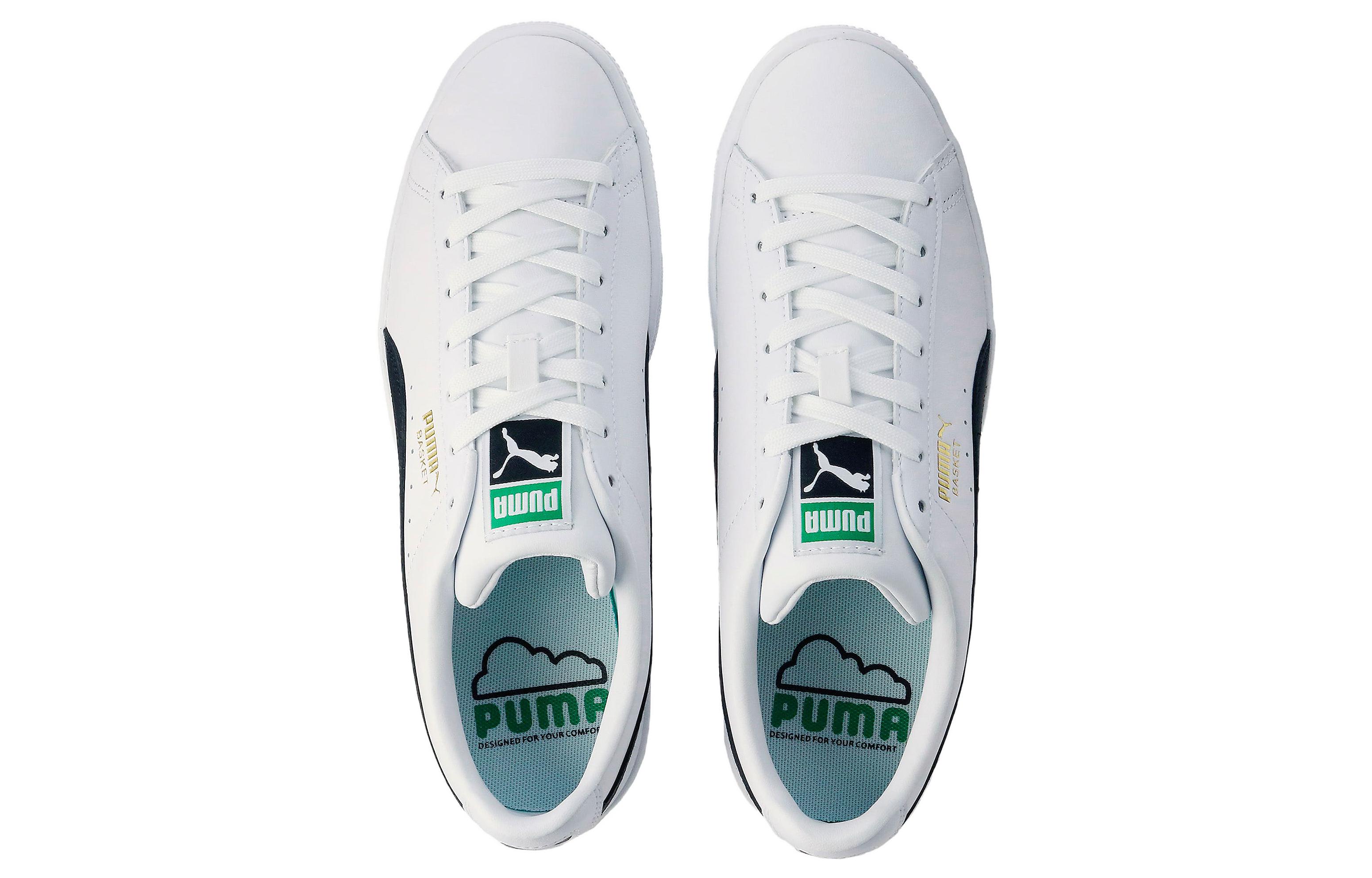 Lookbook 彪馬 Basket Lite '白色/黑色' 381193-02