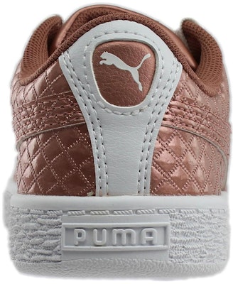 Puma Basket Metalik Emboss Low Top 'Pink Basics' Sneakers 365806-01 Details for Puma Basket Metalik Emboss Low Top 'Pink Basics' Sneakers 365806-01