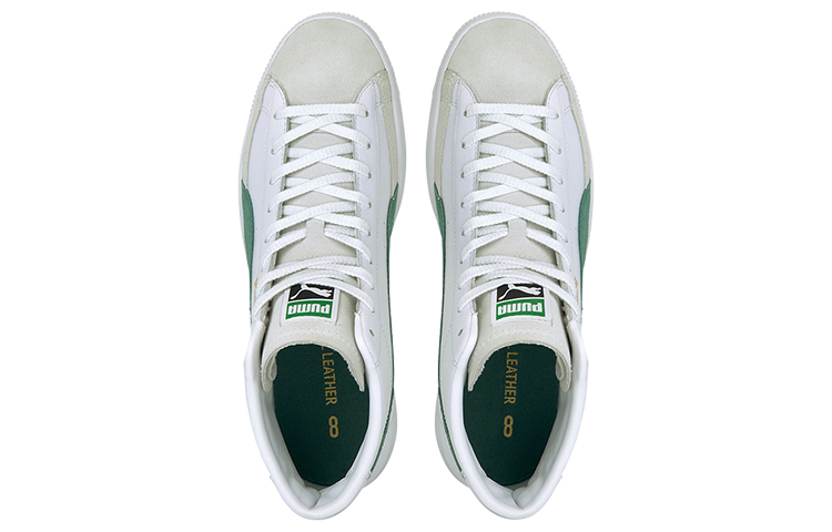 Lookbook Sepatu Puma Basket Mid Vintage Putih/Hijau/Abu-abu 381245-02