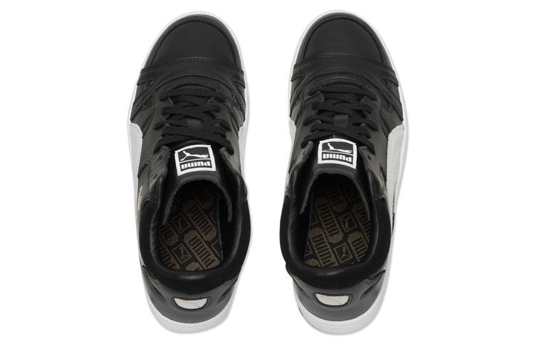 Lookbook Puma Becker Mid Retro Hoge Skateboardschoenen Zwart Wit 363880-09