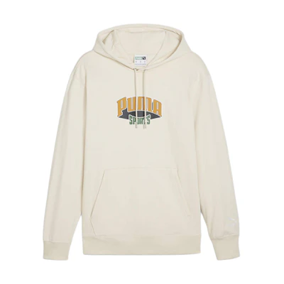 Puma Beige Letter Print Hoodie Casual Sportswear 624396-87