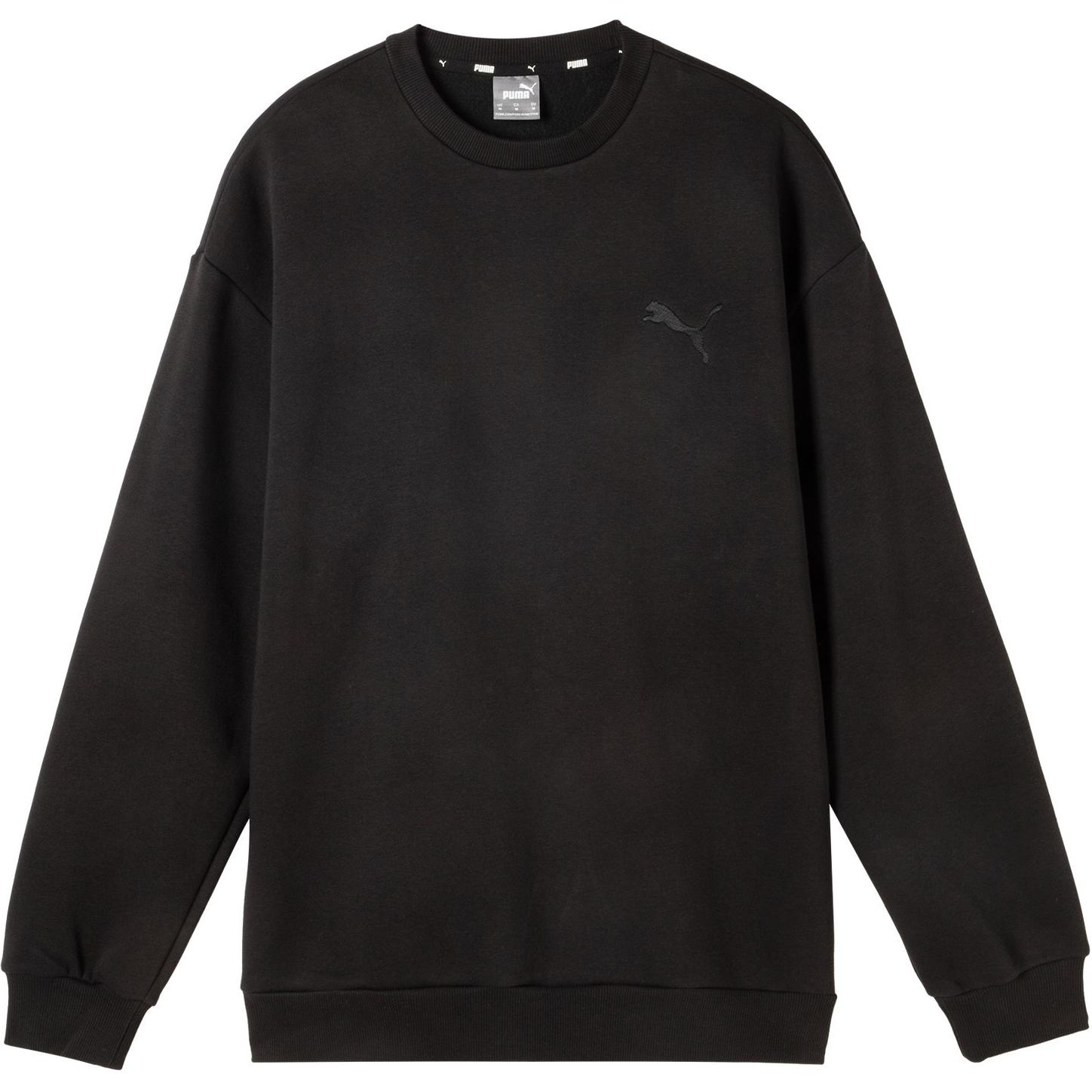 Puma Better Essentials Elevated Crewneck Black Sweatshirt Outdoor Casual 674081-01