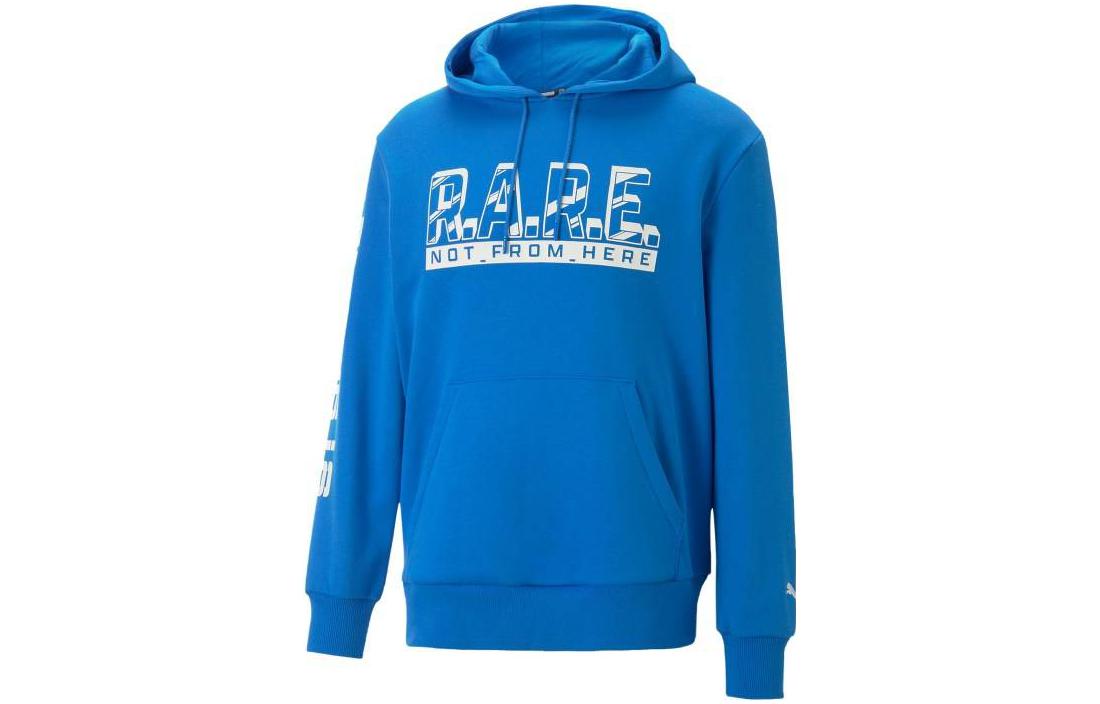 Puma Big Letter Graphic Pullover Hoodie Blue 538003-01