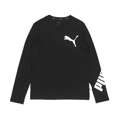 Puma Big Logo Long Sleeve Crewneck T-Shirt Black 845979-01