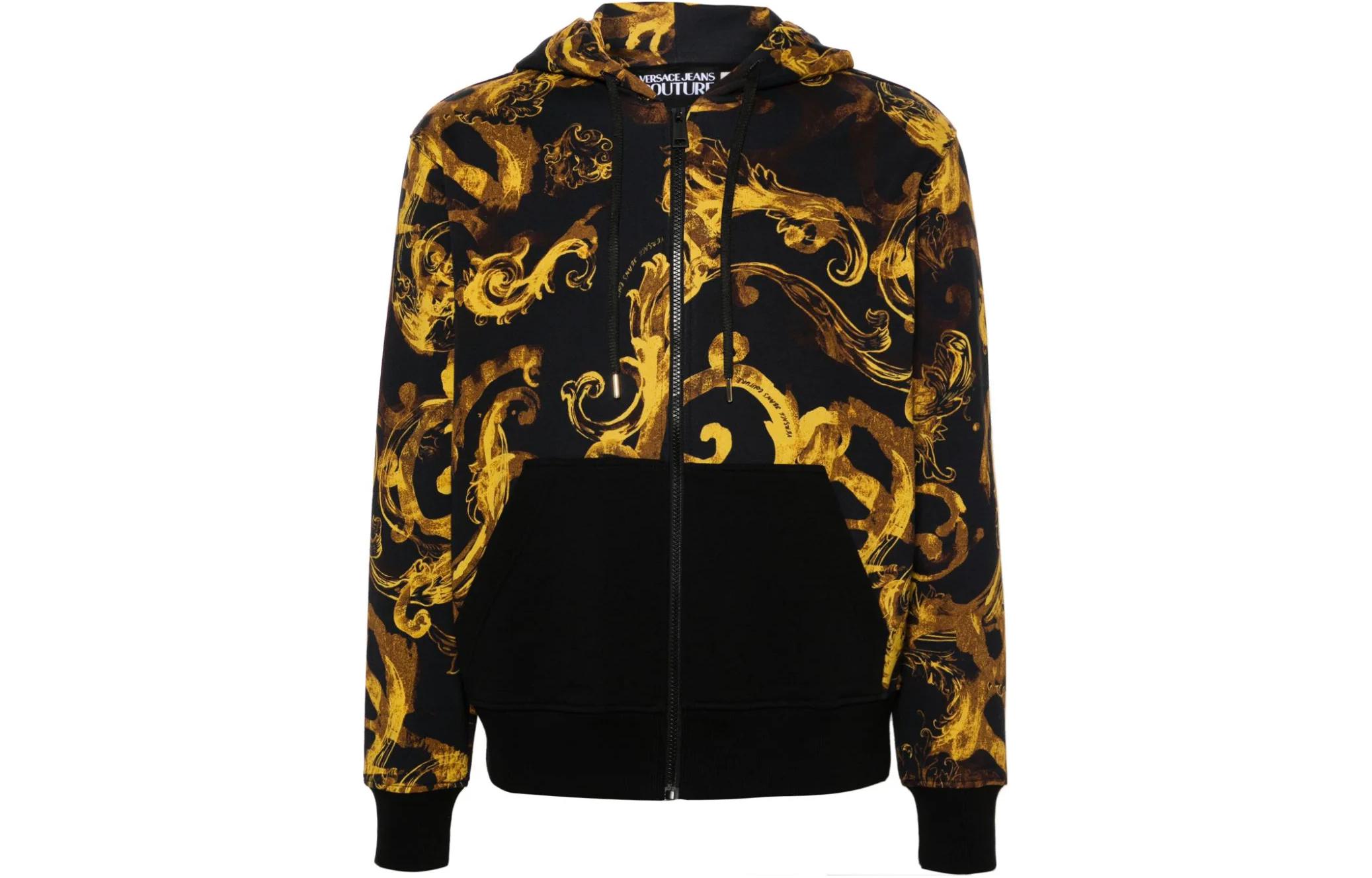 Puma Black and Gold Full-Zip Hoodie Jacket 564380-20