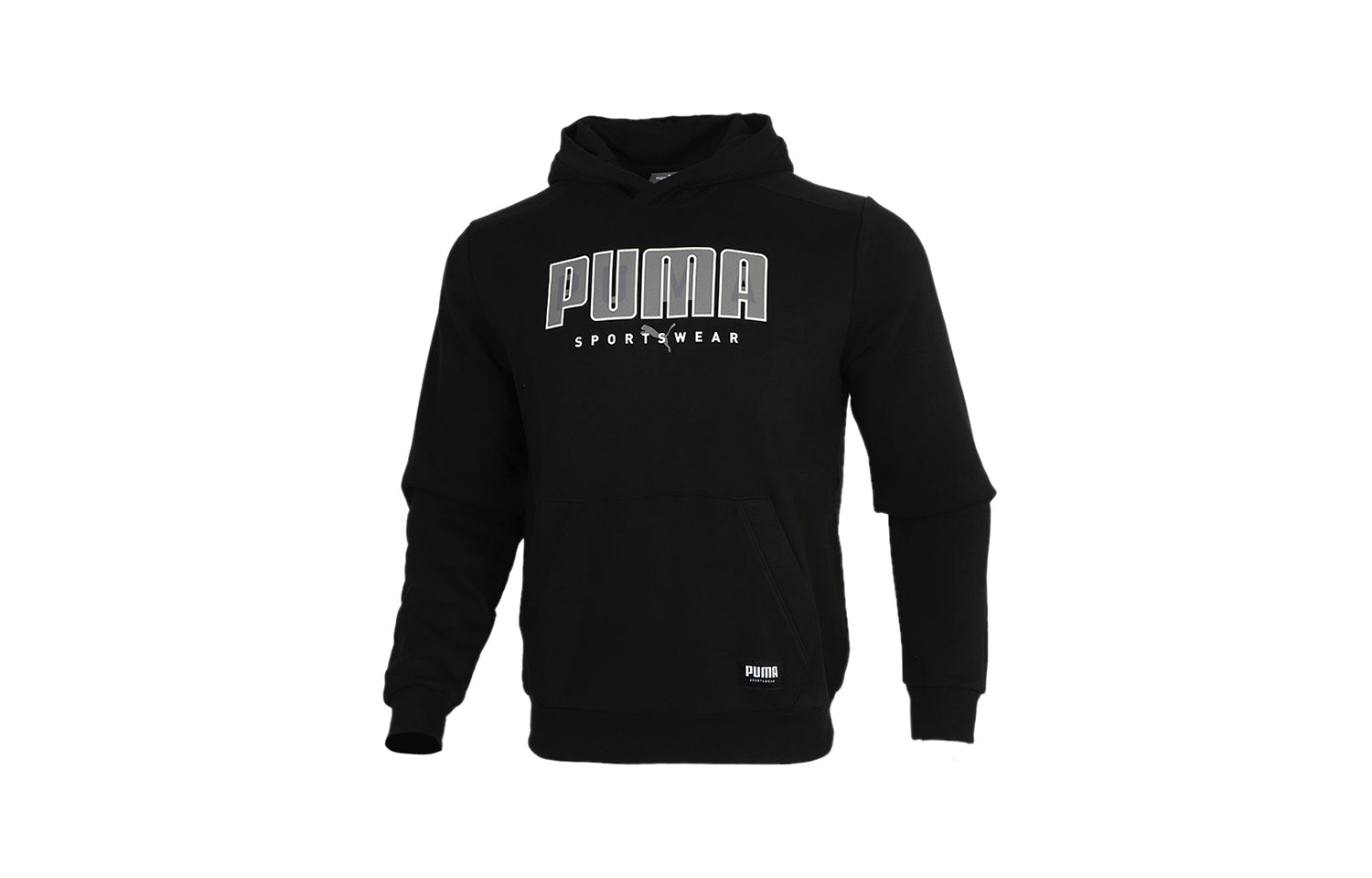 Puma Black Athletics Hoodie - Casual Pullover Long Sleeve Sportswear 586462-01