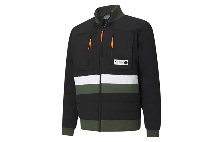 Puma Black Basketball Jacket with Stand Collar 599940-02