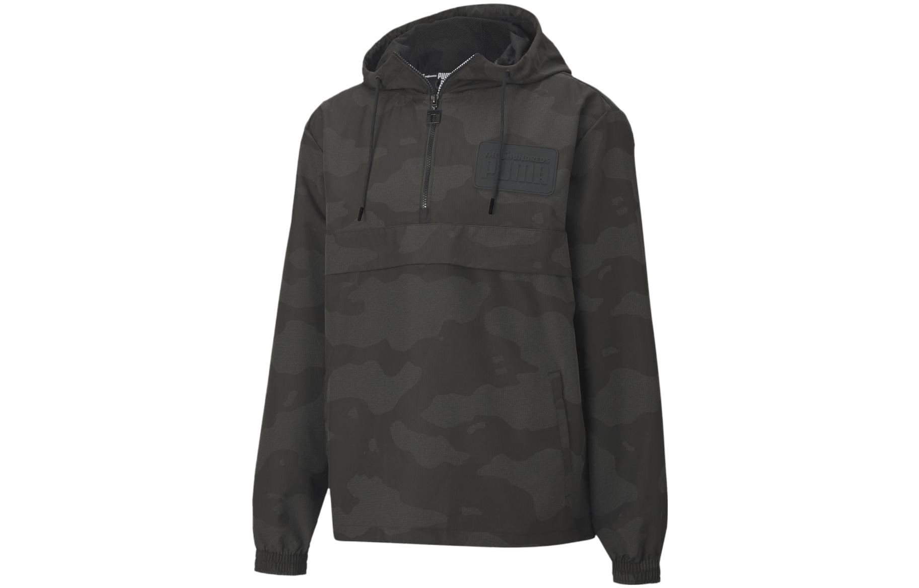 Puma Black Camo Hoodie Pullover Long Sleeve Sweatshirt 598023-01