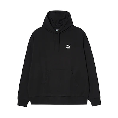 Puma Black Casual Sports Logo Hoodie Sweatshirt Long Sleeve 621892-01