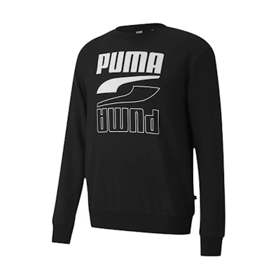 Puma Black Casual Sports Printed Crewneck Sweatshirt 585272-01