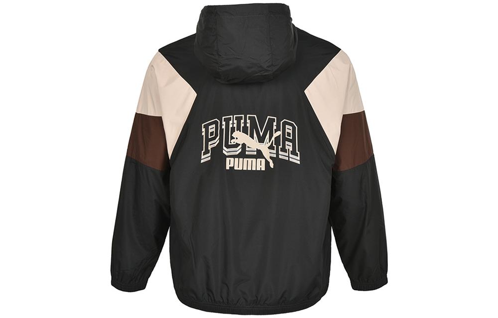 Puma Black Colorblock Hooded Jacket with Back Logo Print 538603-01