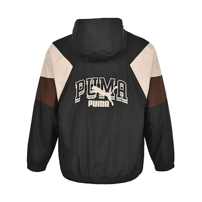 Puma Black Colorblock Hooded Jacket with Back Logo Print 538603-01