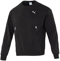 Puma Black Crewneck Casual Sports Sweatshirt 629736-01 Puma Black Crewneck Casual Sports Sweatshirt 629736-01