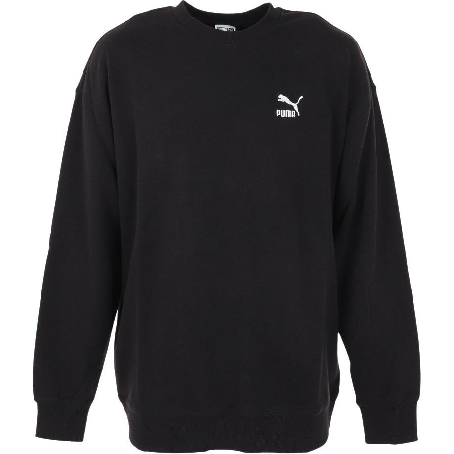 Puma Black Crewneck Pullover Sweatshirt - Relaxed Fit, Long Sleeve 621323-01