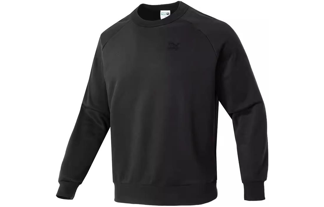 Puma Black Crewneck Pullover Sweatshirt - Thick, Fleece-Lined, Breathable 627451-01