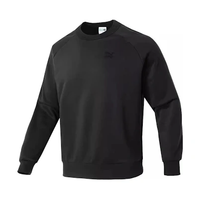 Puma Black Crewneck Pullover Sweatshirt - Thick, Fleece-Lined, Breathable 627451-01