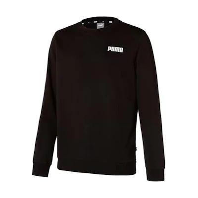 Puma Black Crewneck Solid Letter Slim Fit Long Sleeve Sweatshirt 847231-01