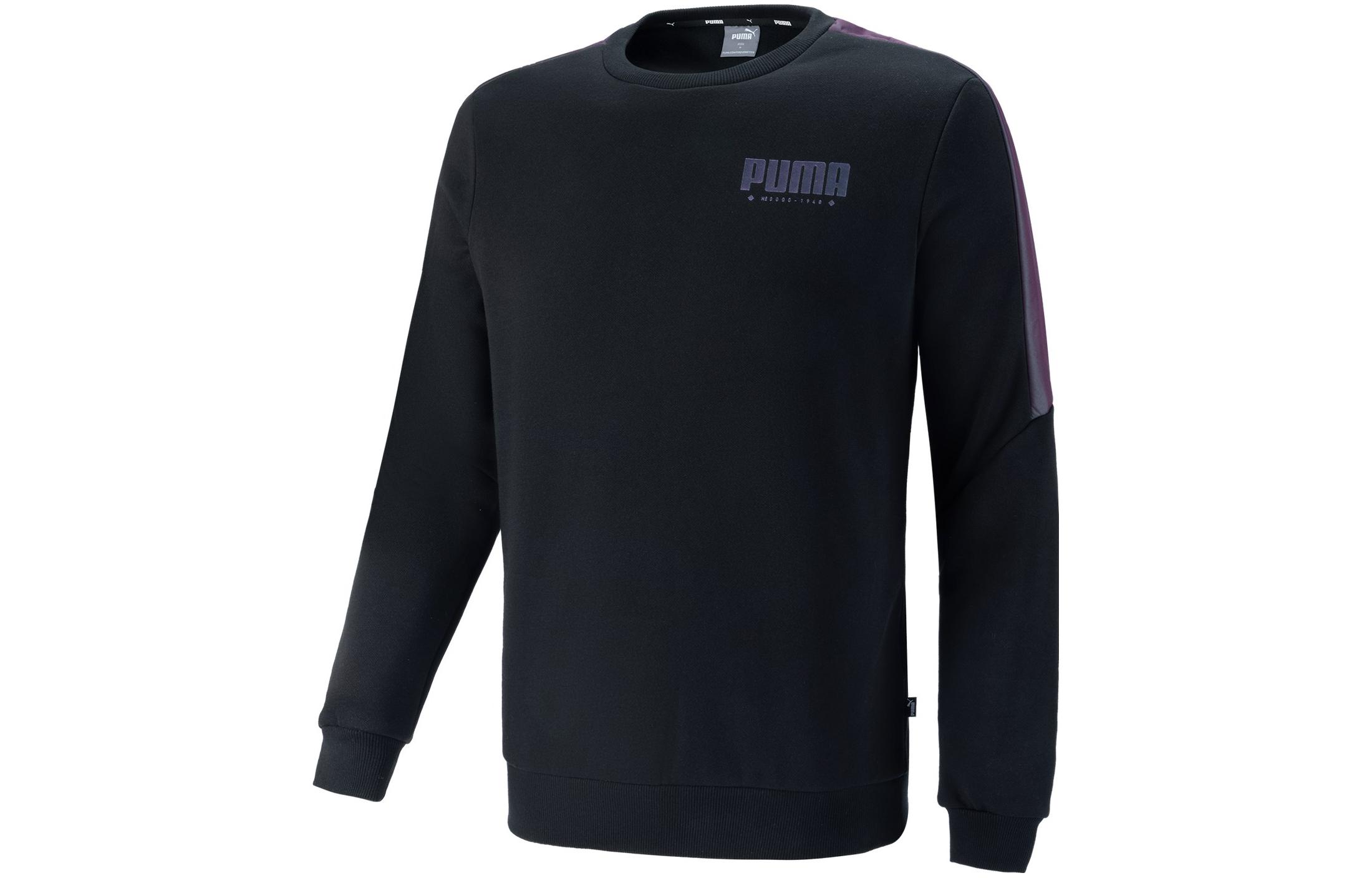 Puma Black Crewneck Sweatshirt with Letter Print Design 848239-01