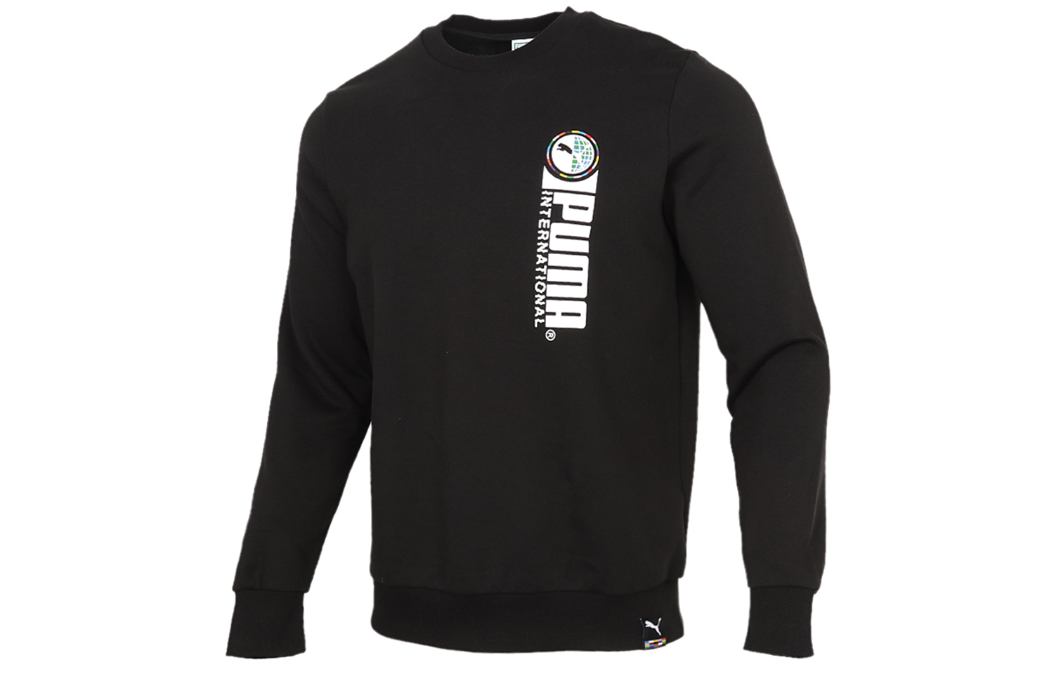 Puma Black Crewneck Sweatshirt with Letter Print Graphic 531416-01