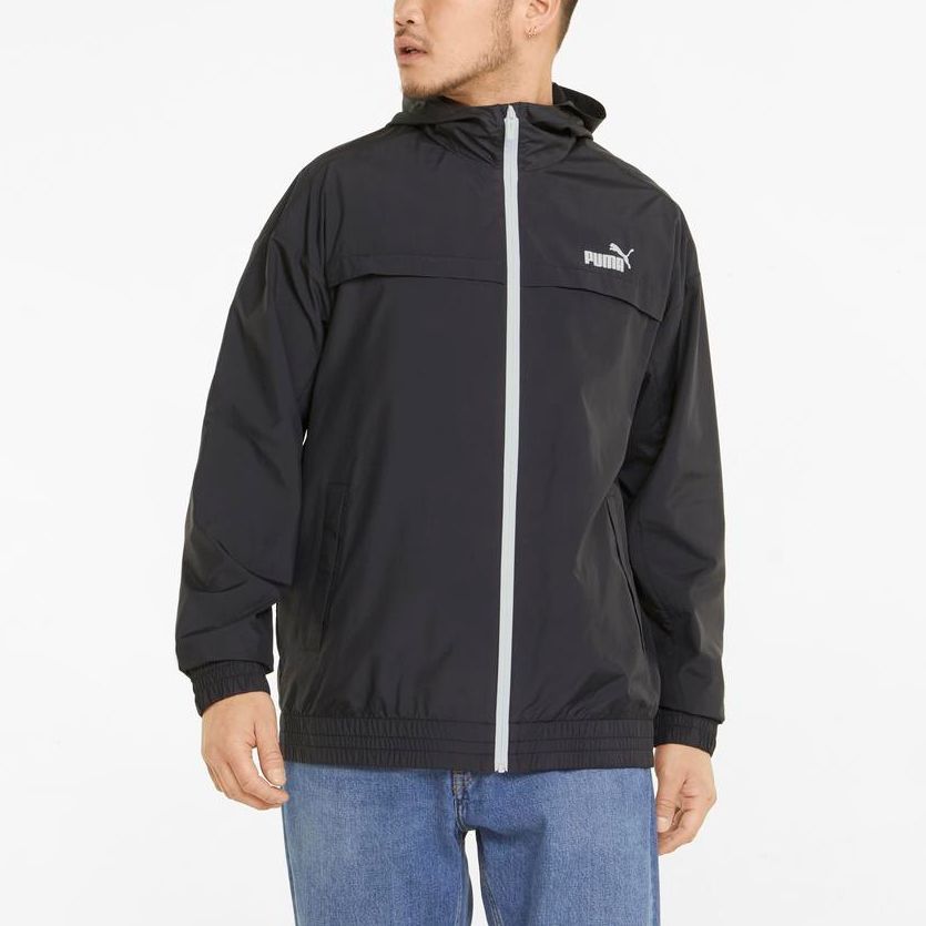 Shop Puma 黑色全拉鏈拼色連帽外套 847483-01