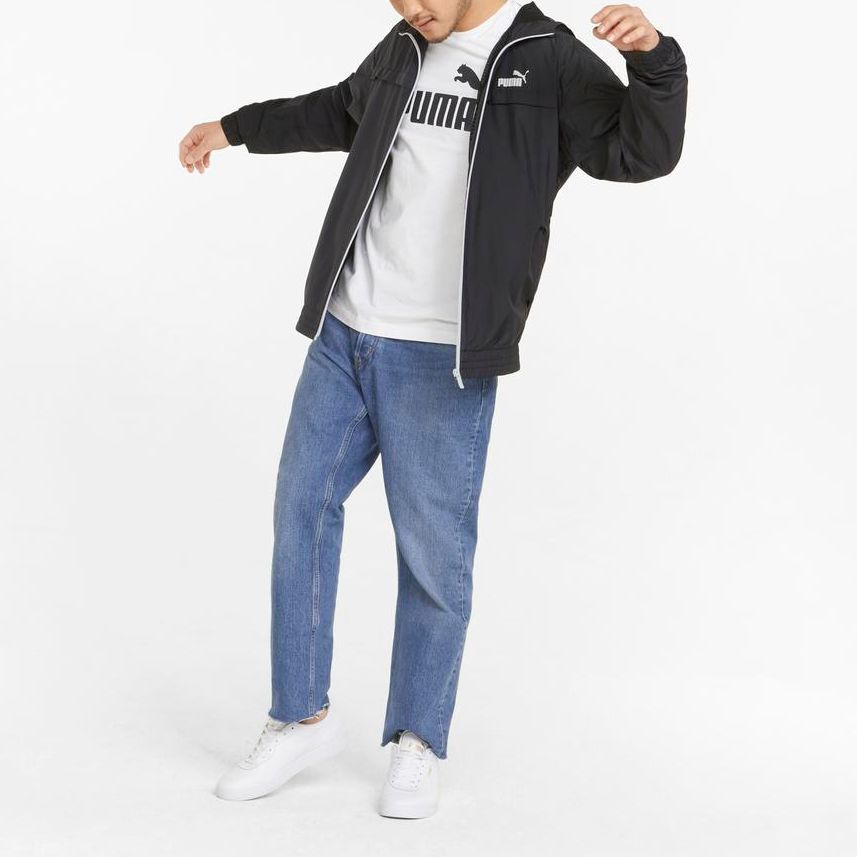 Details for Puma 黑色全拉鏈拼色連帽外套 847483-01