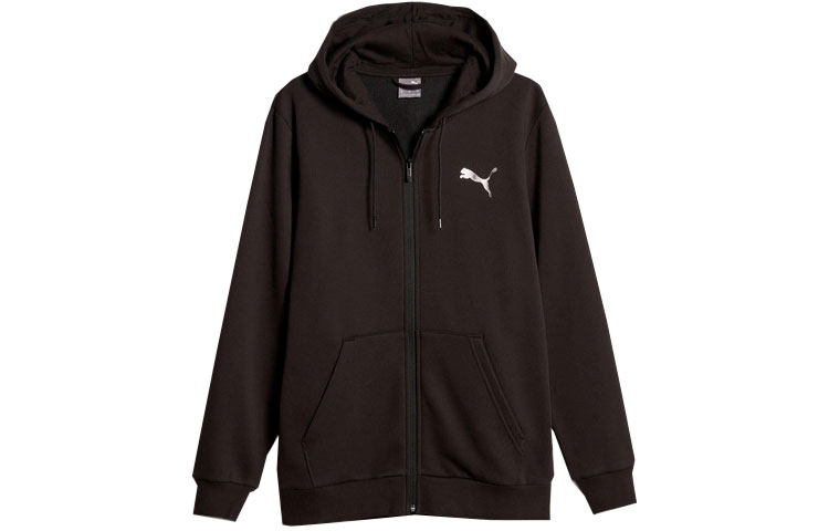 Puma Black Full-Zip Hoodie with Back Letter Print 678377-01