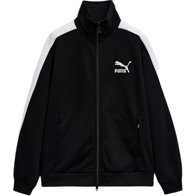 Puma Black Full-Zip Jacket with Colorblock Design and Logo Pattern 940496-01