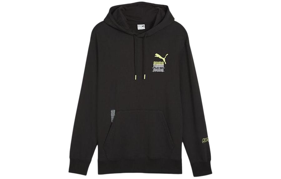 Puma Black Graphic Detail Hoodie Pullover Sweater 624298-01