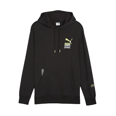 Puma Black Graphic Detail Hoodie Pullover Sweater 624298-01