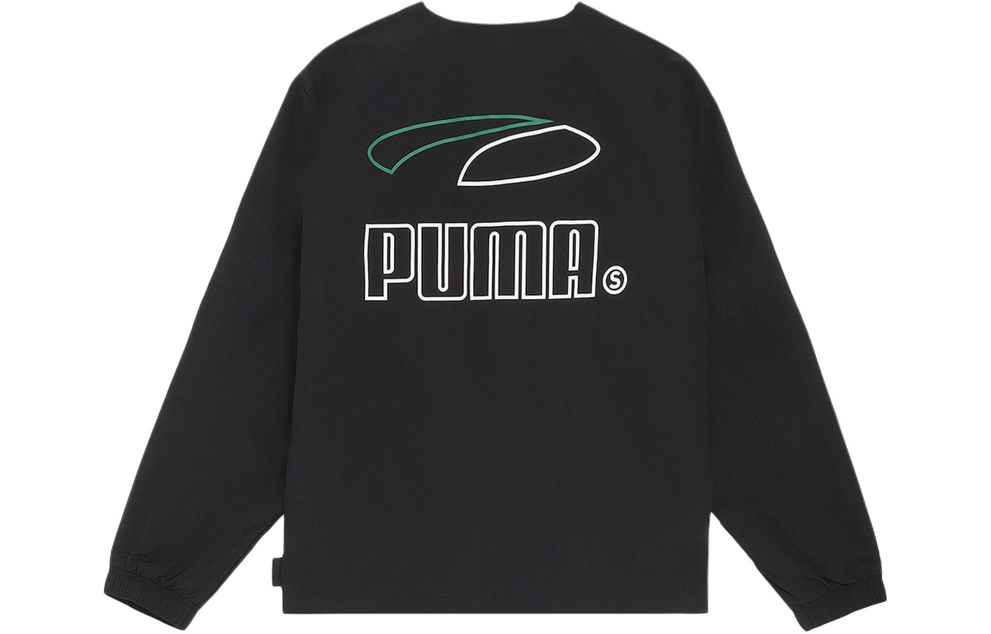 Puma Black Graphic Logo Skateboarding Crewneck Sweatshirt 625690-01