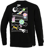 Puma Black Graphic Pullover Knit Sweatshirt for Sports Training 533037-01 Puma Black Graphic Pullover Knit Sweatshirt for Sports Training 533037-01