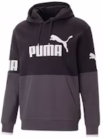 Puma Black Gray Colorblock Logo Hoodie Long Sleeve Casual Sweatshirt 676667-01