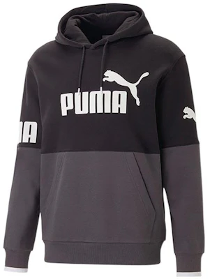 Puma Black Gray Colorblock Logo Hoodie Long Sleeve Casual Sweatshirt 676667-01 Buy Puma Black Gray Colorblock Logo Hoodie Long Sleeve Casual Sweatshirt 676667-01