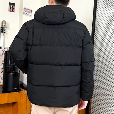 Puma 黑色連帽羽絨外套 字母印花休閒設計 678720-01 Purchase Puma 黑色連帽羽絨外套 字母印花休閒設計 678720-01