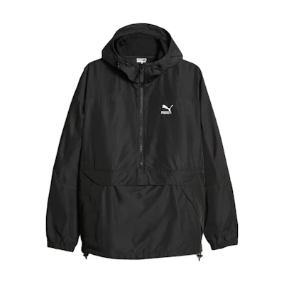 Puma Black Hooded Windbreaker Casual Long-Sleeve Jacket 622187-01