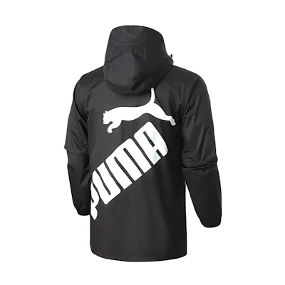 Puma Black Hooded Woven Sports Jacket Casual Style 585323-01